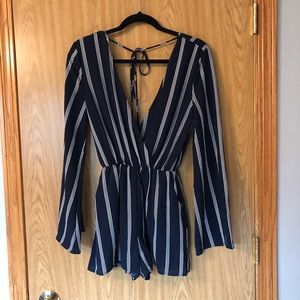 Navy Blue Boutique Romper